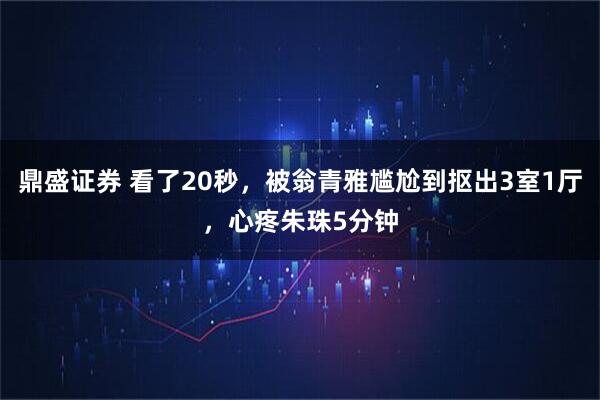 鼎盛证券 看了20秒，被翁青雅尴尬到抠出3室1厅，心疼朱珠5分钟