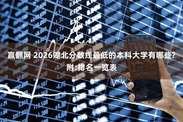 赢翻网 2026湖北分数线最低的本科大学有哪些?附:排名一览表